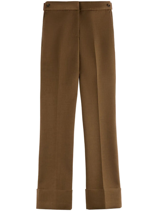 Pressed-Crease Straight Trousers