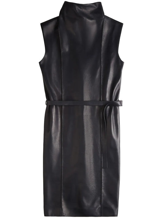 Leather Midi Dress