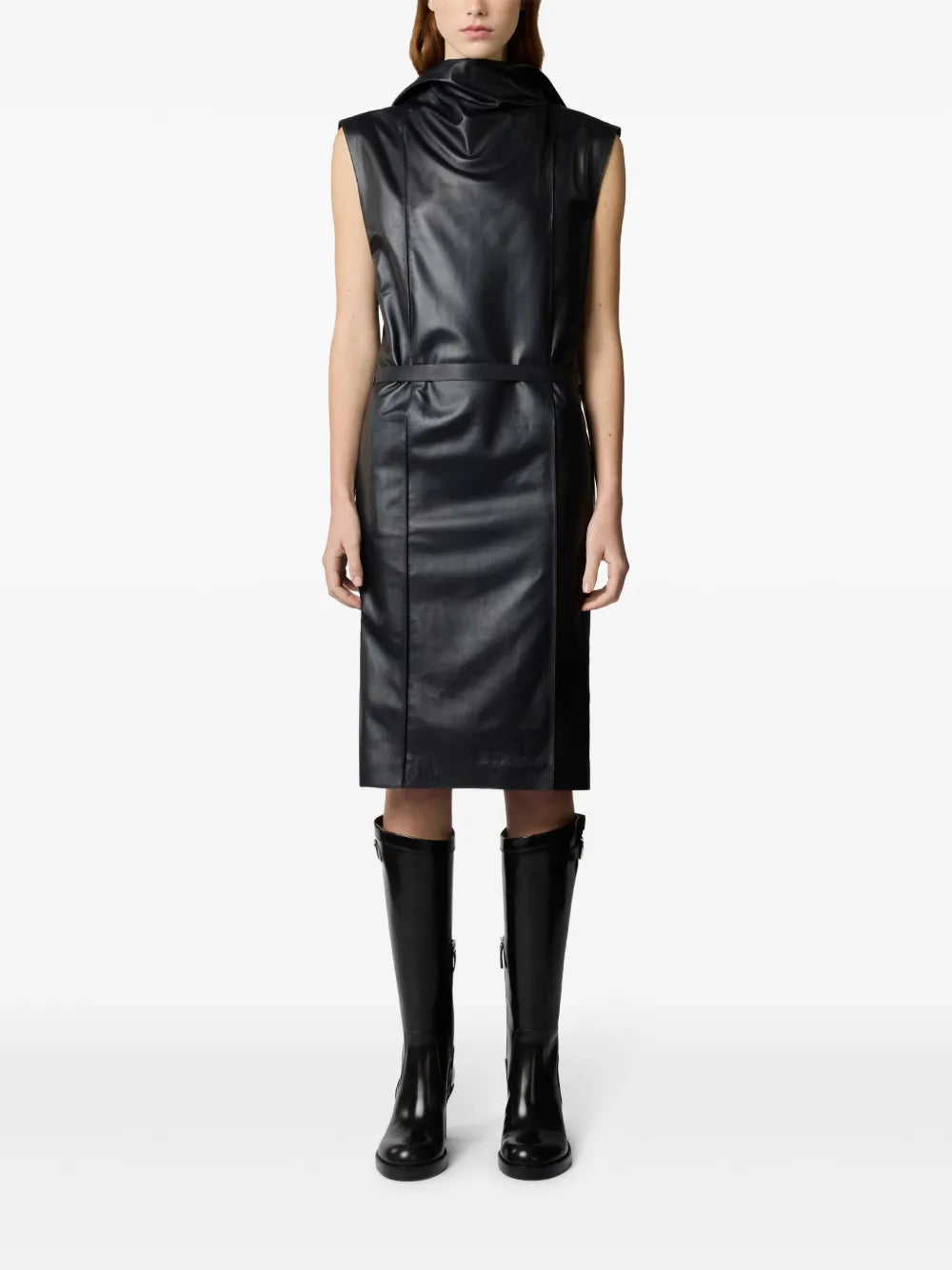 Leather Midi Dress