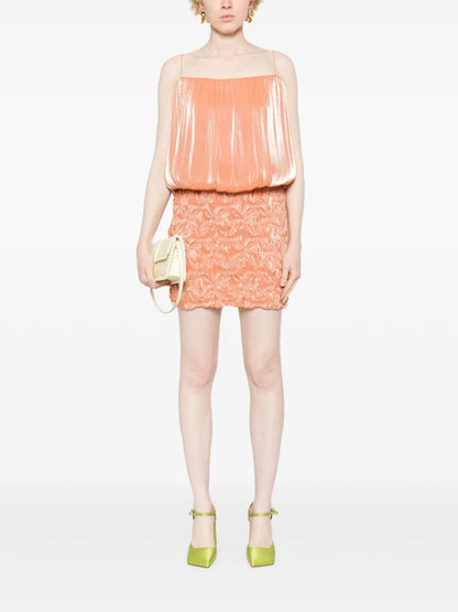 Tema Lurex-Detail Mini Dress