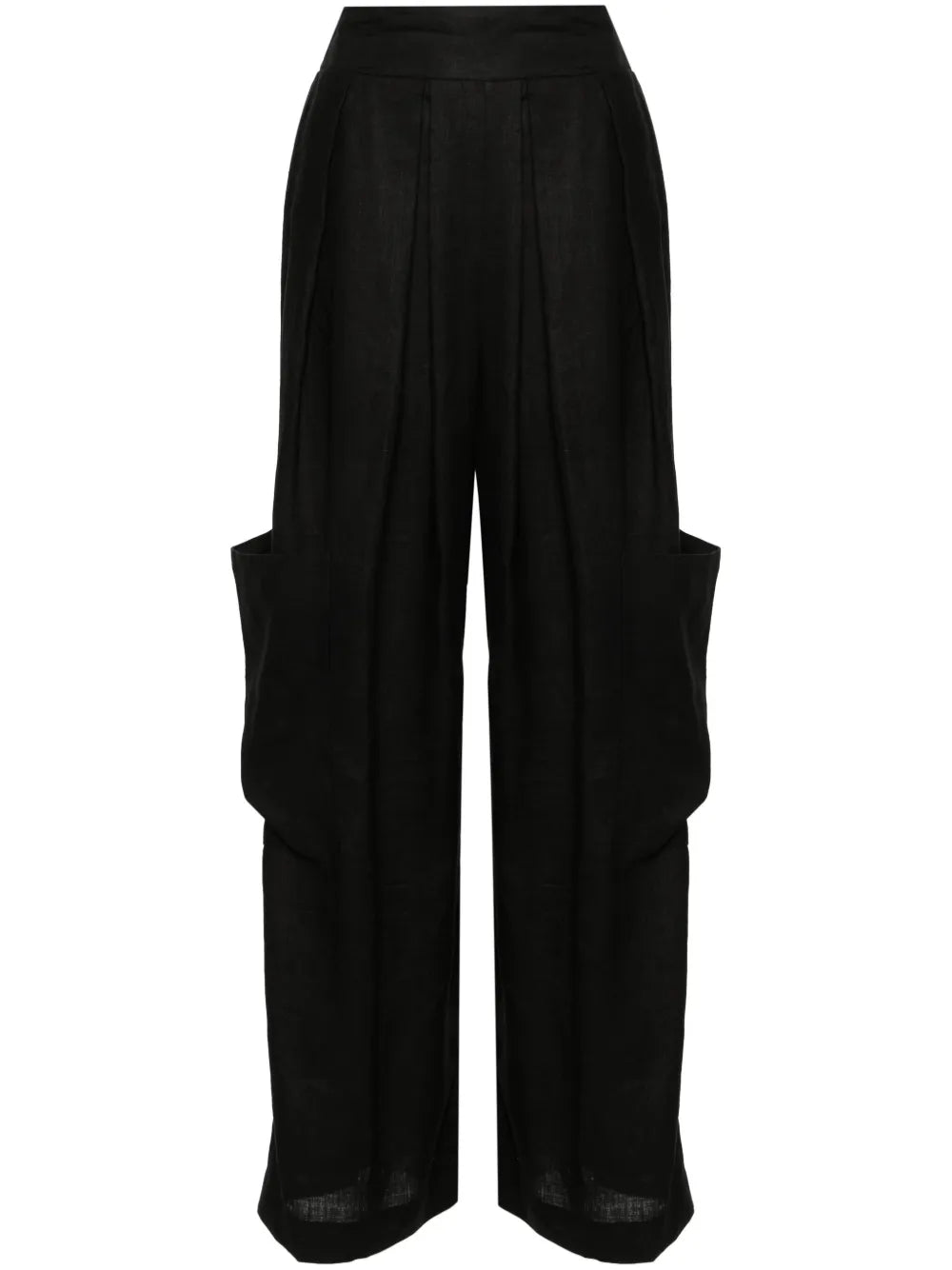 Pleat-Detail Linen Trousers