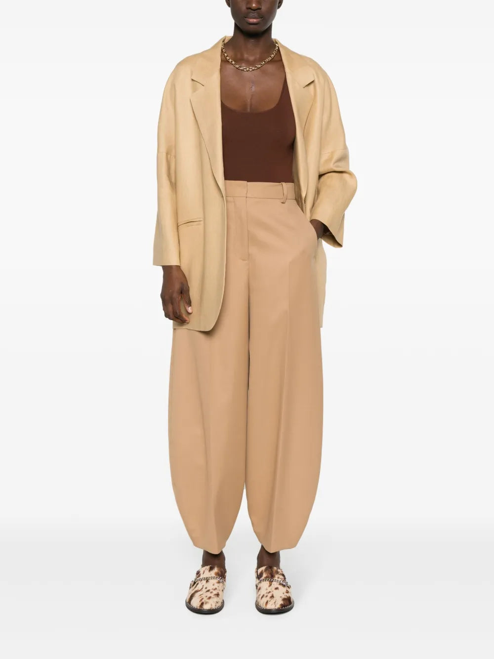 Single-Breasted Linen Blazer