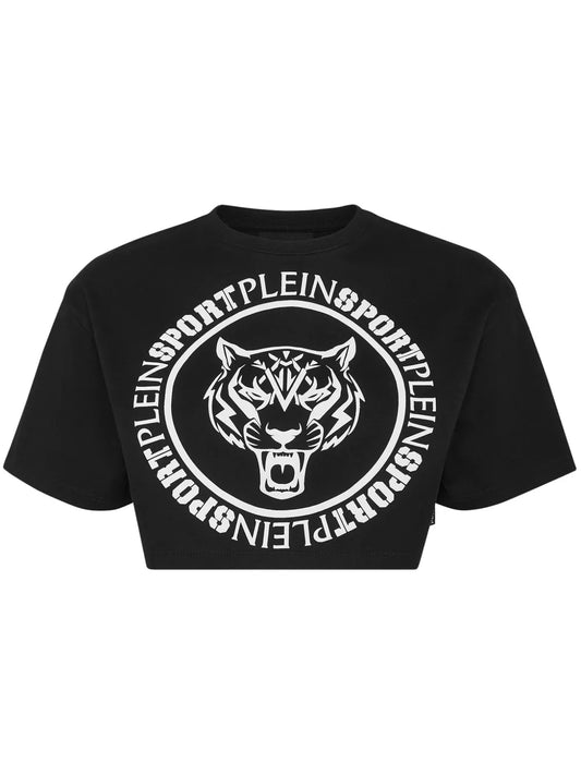 Logo-Print Cropped T-Shirt