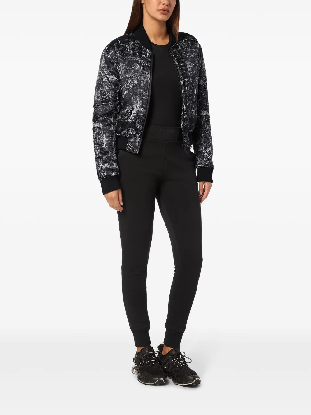 Jungle-Print Bomber Jacket