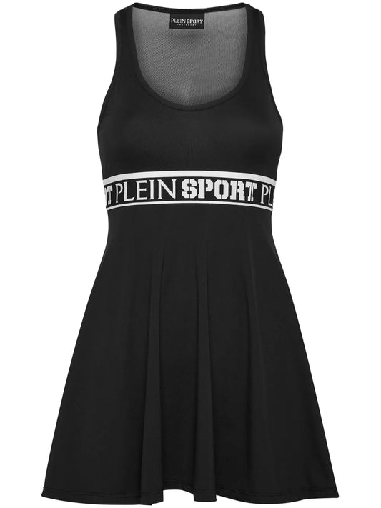 Logo-Band Sleeveless Mini Dress