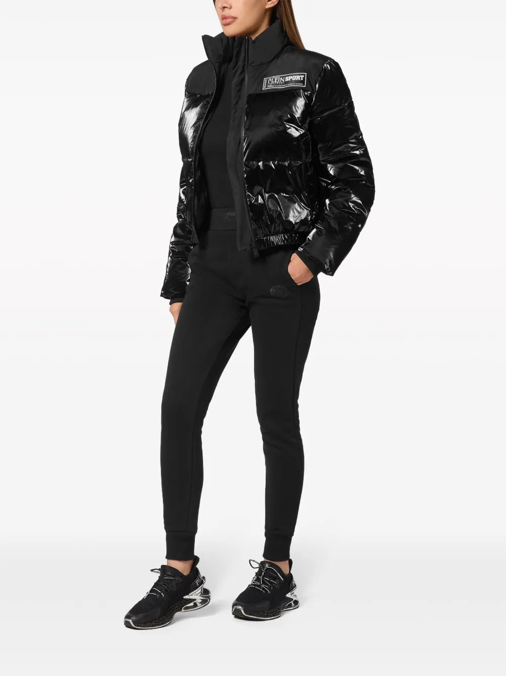 Logo-Print Pufer Jacket
