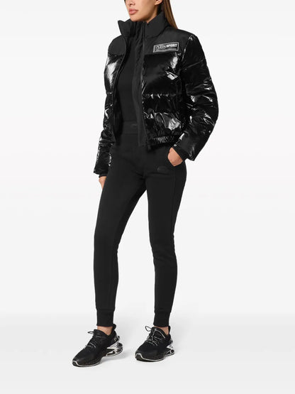 Logo-Print Pufer Jacket