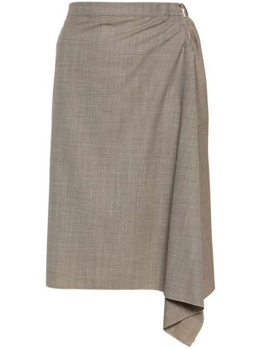 Asymmetric Midi Skirt