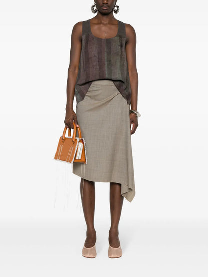 Asymmetric Midi Skirt