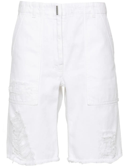 Mid-Rise Denim Shorts