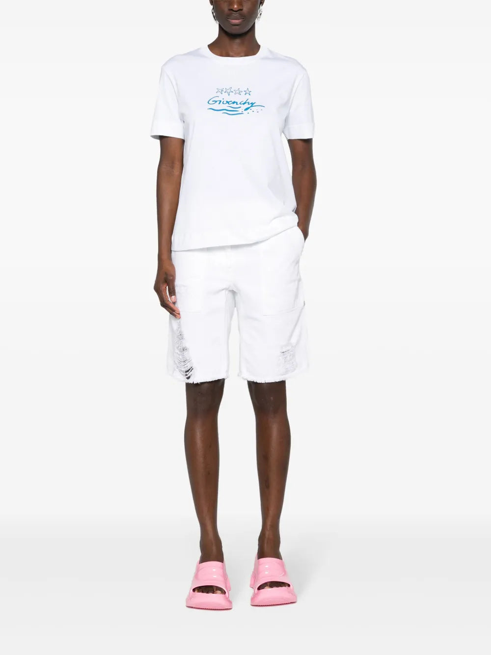 Mid-Rise Denim Shorts