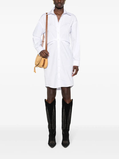 Eyelet-Detail Cotton Shirtdress