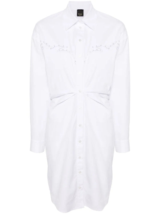 Eyelet-Detail Cotton Shirtdress