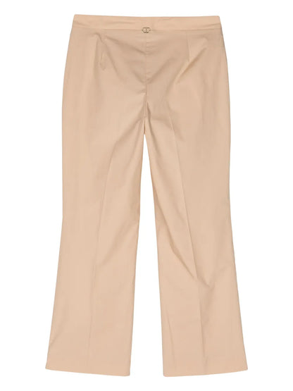 Logo-Plaque Cropped Trousers