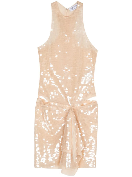 Sequin-Embellished Mini Dress