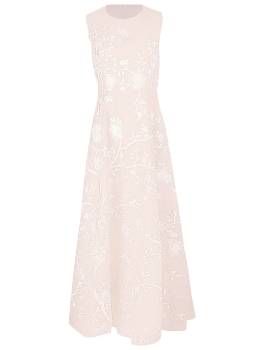 Eloise Floral-Embroidered Dress