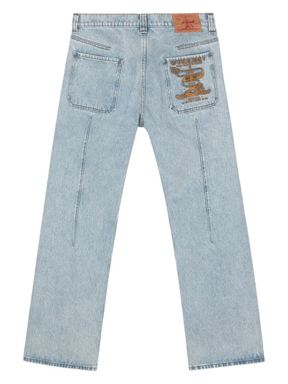 Evergreen Wire Straight-Leg Jeans