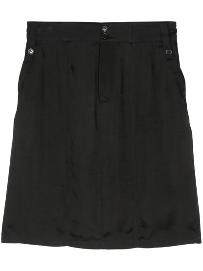 Twill-Weave Mini Skirt