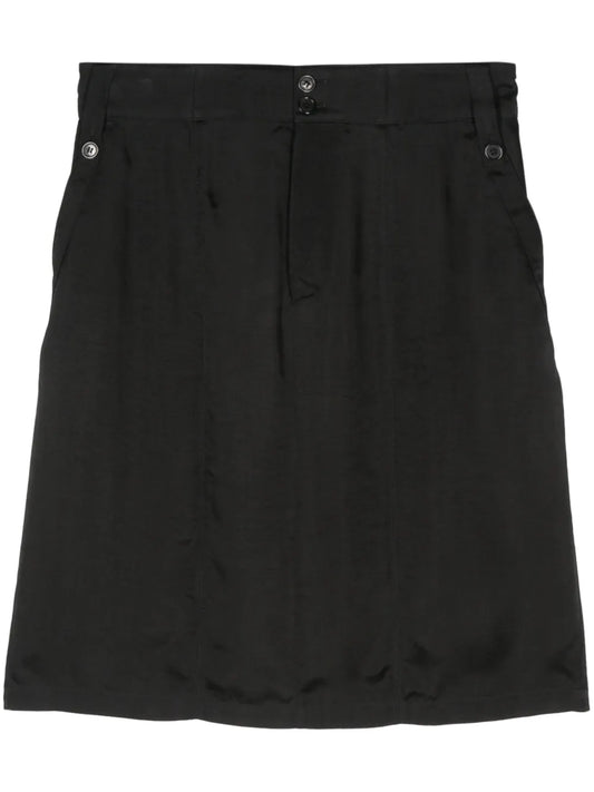 Twill-Weave Mini Skirt