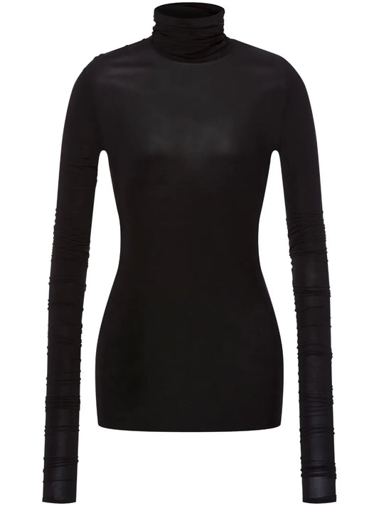 Turtleneck Long-Sleeve Top