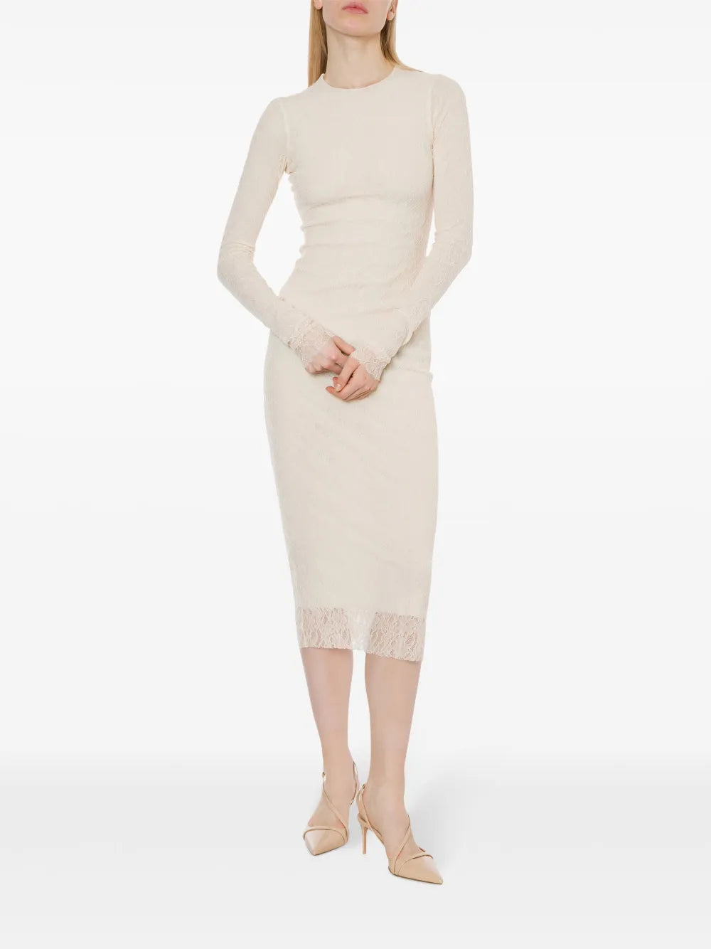 Layered Lace Midi Dress