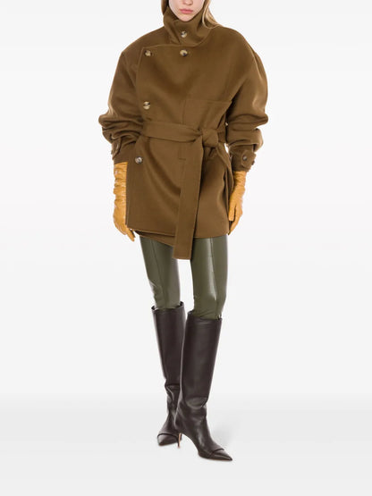 Double-Breasted Wool Coat