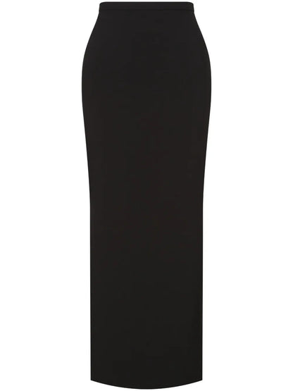 Side-Slit Long Straight Skirt