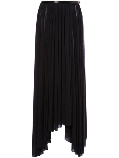 Semi-Sheer Wrap Maxi Skirt
