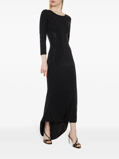 Rhinestone-Embellished Maxi Dress