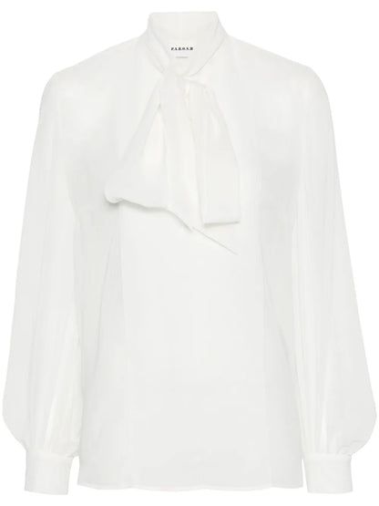 Tied-Neck Blouse