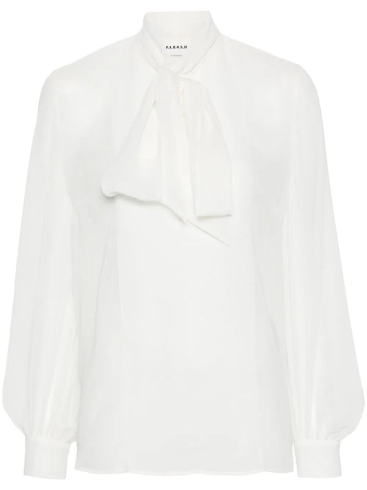 Tied-Neck Blouse