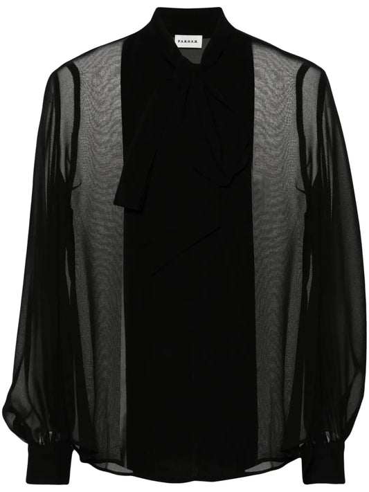 Tied-Neck Blouse