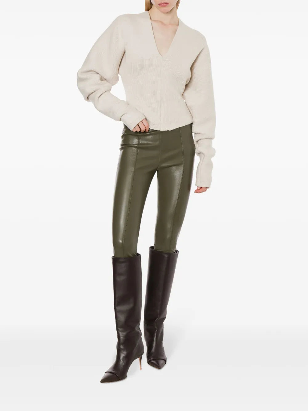 V-Neck Cropped Jumper