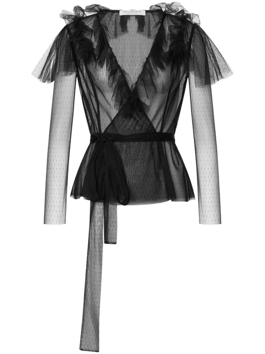 Point D'Esprit Tulle Blouse