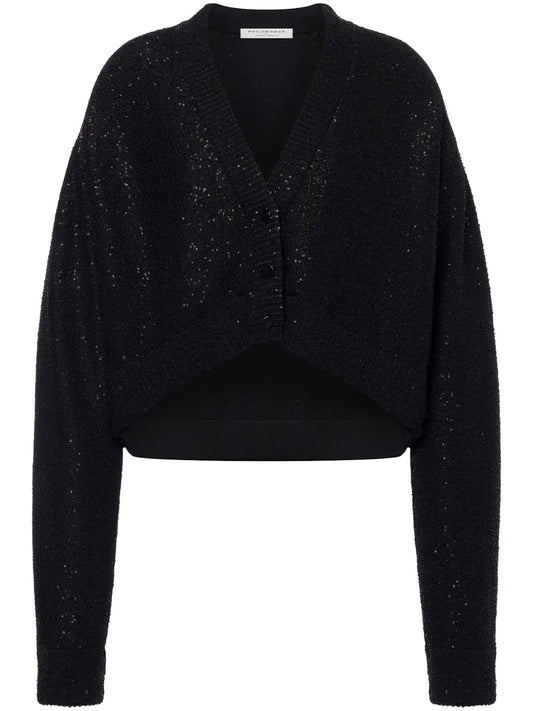 V-Neck Sequinned Cardigan