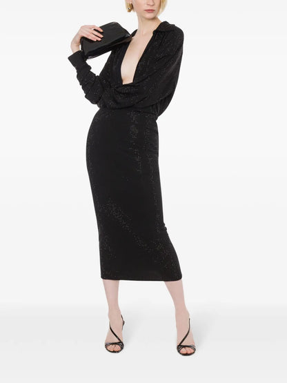 Rhinestone-Embellished Skirt