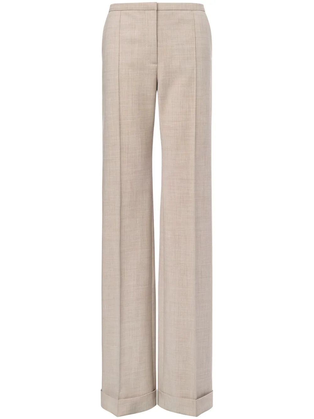 Pintucked Straight-Leg Trousers