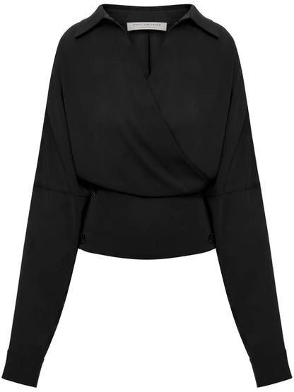 Panelled V-Neck Blouse