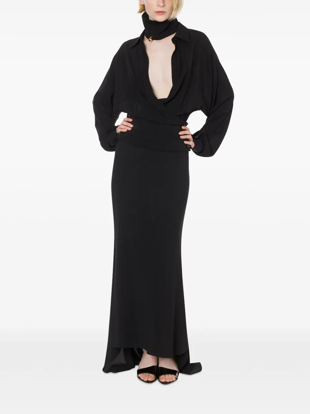Panelled V-Neck Blouse