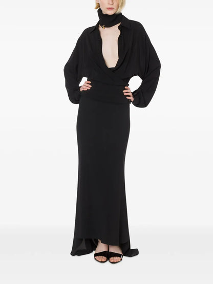 Panelled V-Neck Blouse