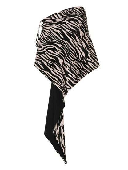 Zebra-Print Beach Skirt