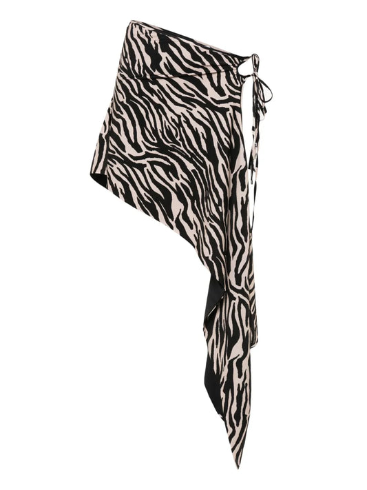 Zebra-Print Beach Skirt