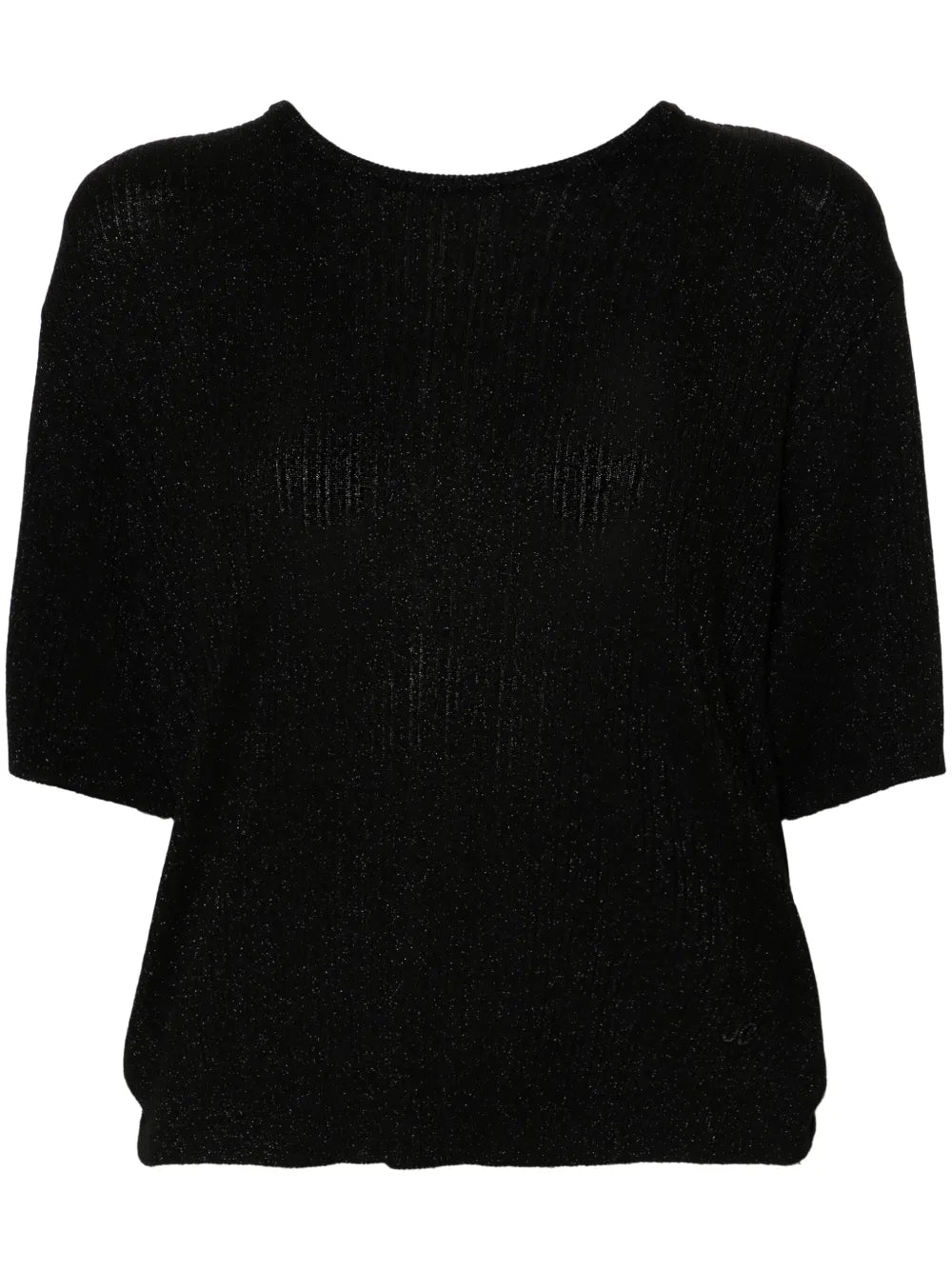 Twisted Ribbed-Knit T-Shirt