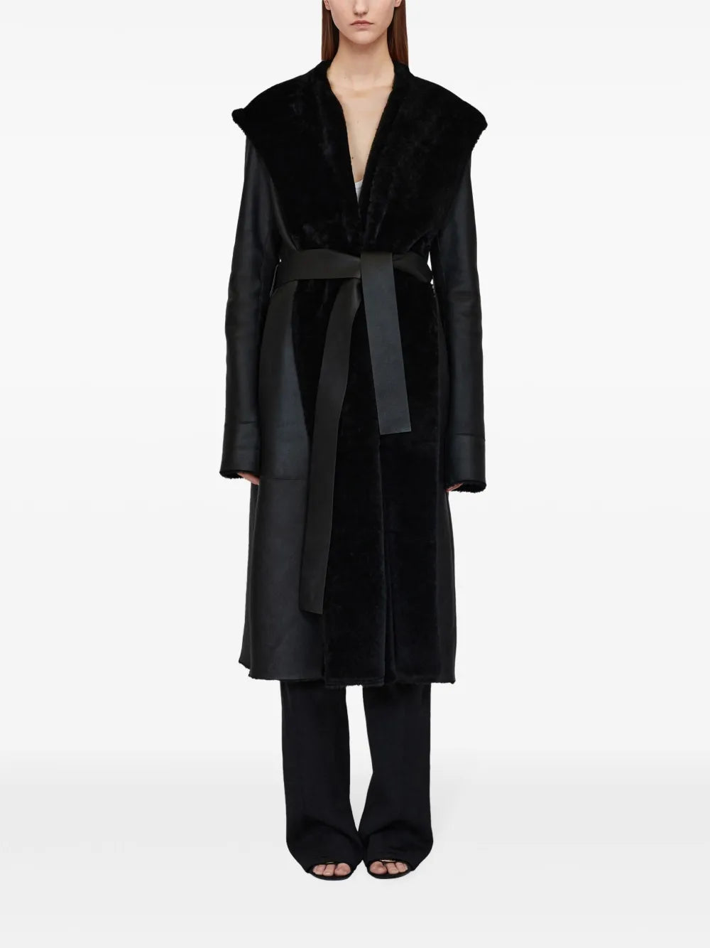 Belted Paneled Coat