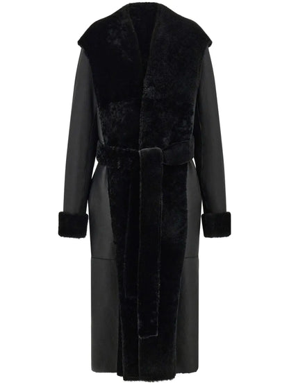 Belted Paneled Coat