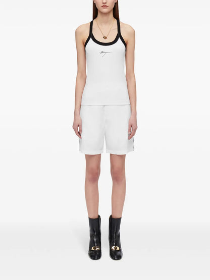 Logo-Embroidered Cotton Tank Top