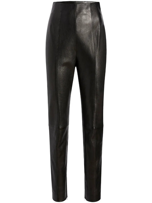 Leather Tapered Trousers