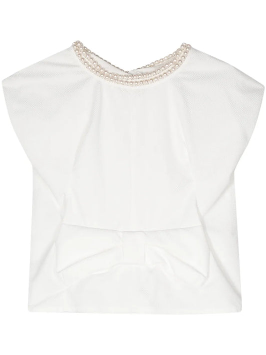 Bow-Detail Sleeveless Top