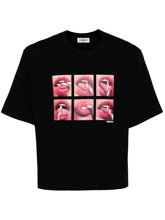 Mouth Graphic-Print Cotton T-Shirt