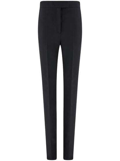 High-Rise Tapered-Leg Trousers